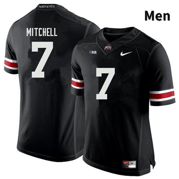 Men's Ohio State Buckeyes #7 Teradja Mitchell Black Authentic College Stitched Football Jersey 23LL042FM